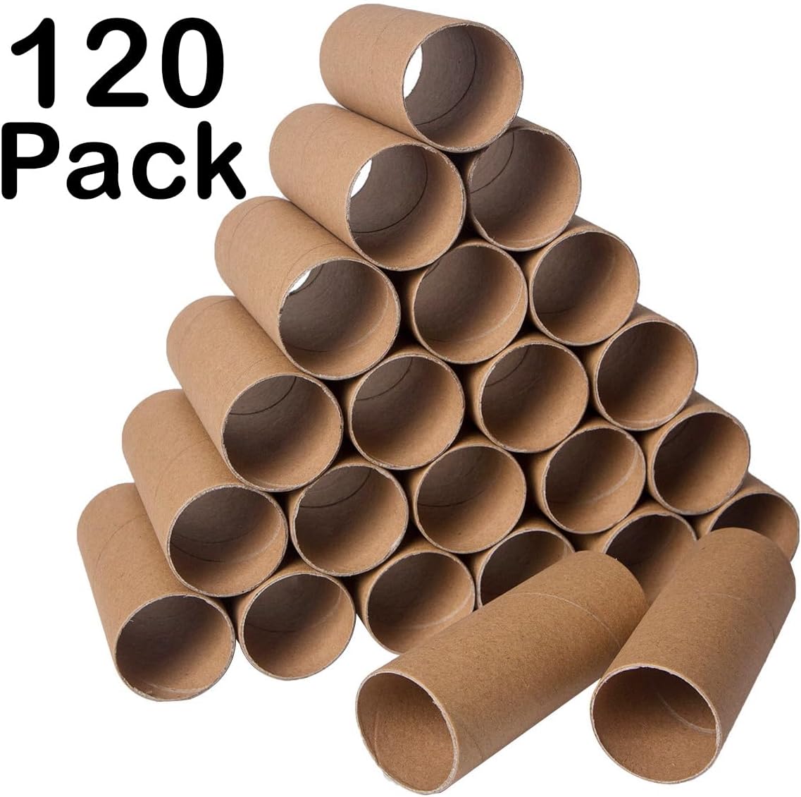 120 Pack Thick Cardboard Tubes For Crafts - Craft Rolls - Round Cardboard Tubes - Craft Tubes - Toilet Paper Rolls Crafts - Paper Tube For Crafts - Craft Round Tubes 1.57 x 3.9 Inches - Brown