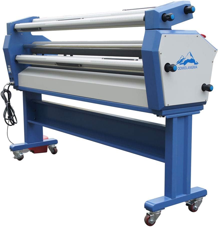 US Stock Wide Format Laminator 55in /63in Full-auto Wide Format Cold Laminating Machine Roll to Roll Large Format Laminator Laminating Machine with Trimmer (55 Inch, Without Trimmer)