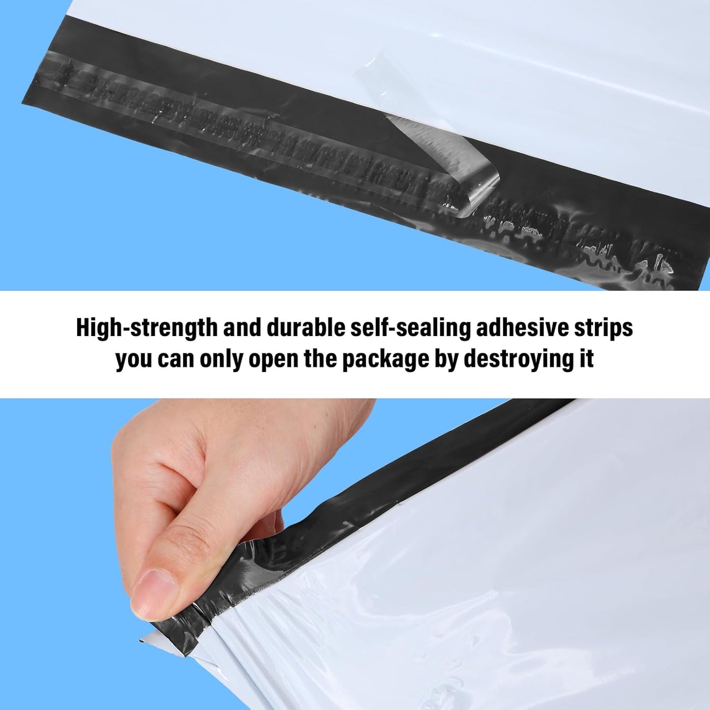 Outus 240 Pcs Poly Mailers Variety Pack Mailing Shipping Bags 6 Assorted Sizes Shipping Envelopes Self Adhesive Waterproof and Tear Proof Packaging Bags for Clothing Books Gift (White)