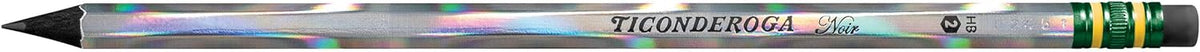 Ticonderoga Noir Wood-Cased Pencils, Pre-Sharpened, #2 HB, Holographic (Pack of 6, 72 Count Total)