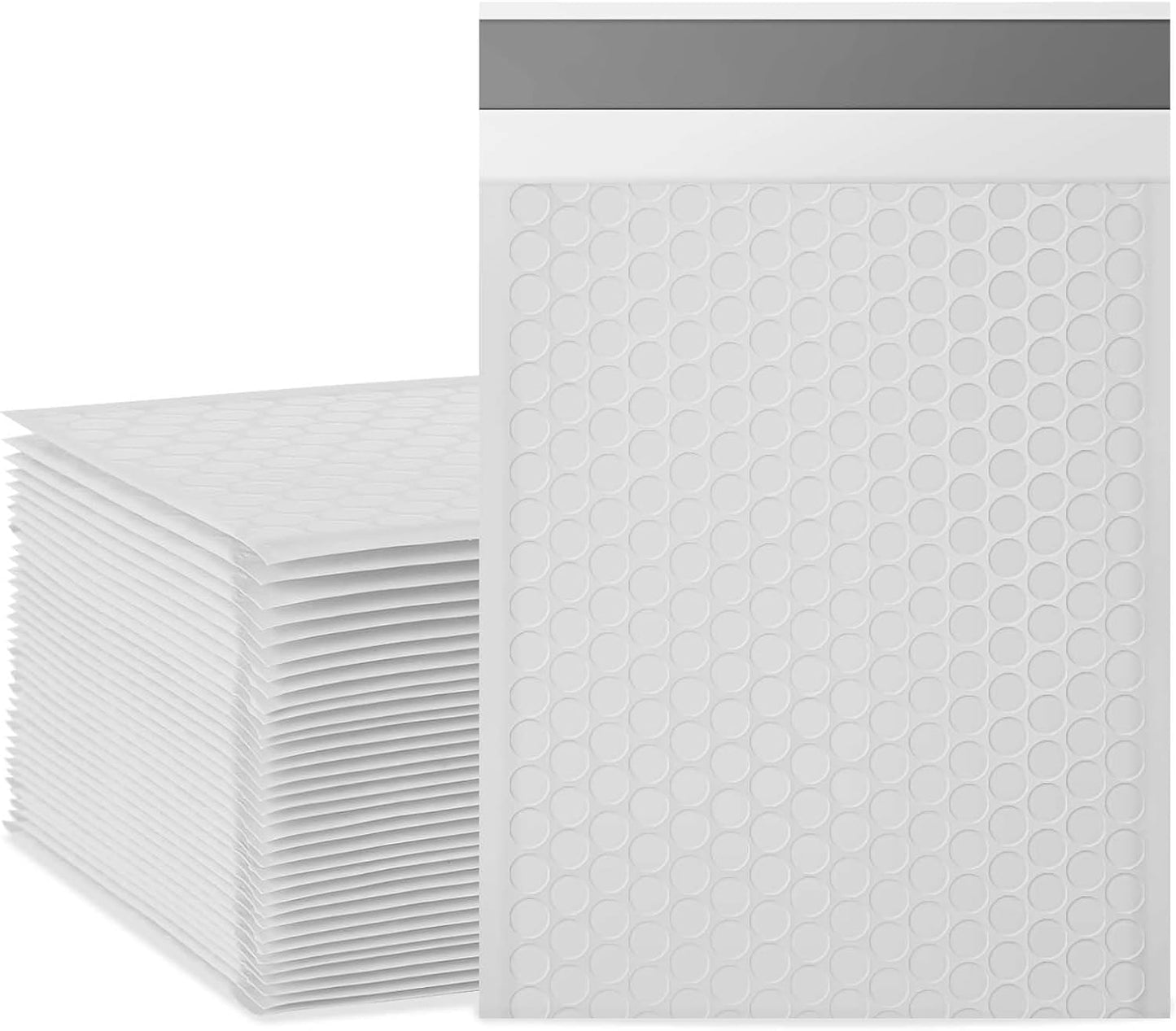 packbabol Bubble Mailers, 8.5x11 Inch Poly Padded Bubble Mailers Pack of 50 Bubble Envelopes Opaque Self Seal Adhesive Waterproof Bags for Shipping and Packaging (White)