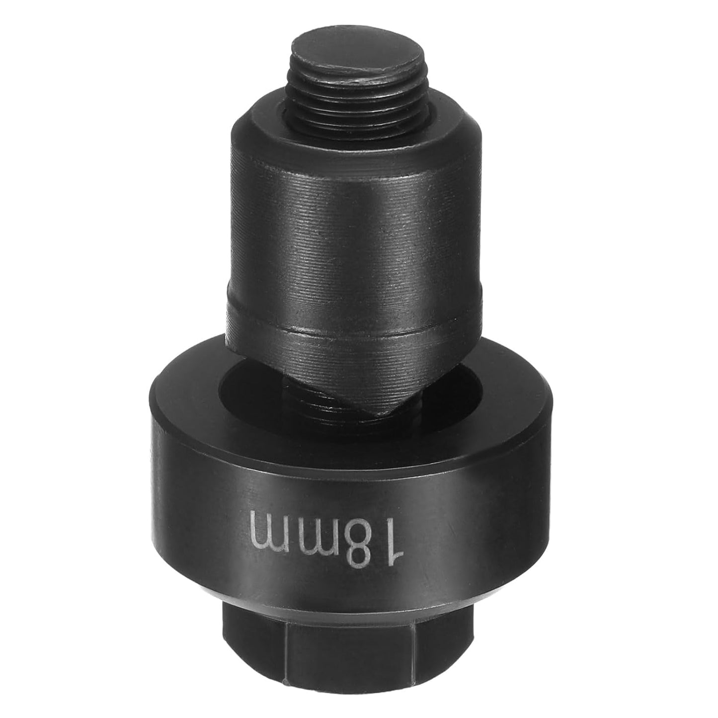 HARFINGTON Sheet Metal Punch Hole Punch 18mm Bearing Steel Precise Cutting Manual Knockout Kit with External Hex Shank for Metal Steel Plate Sink Stainless Steel, Black