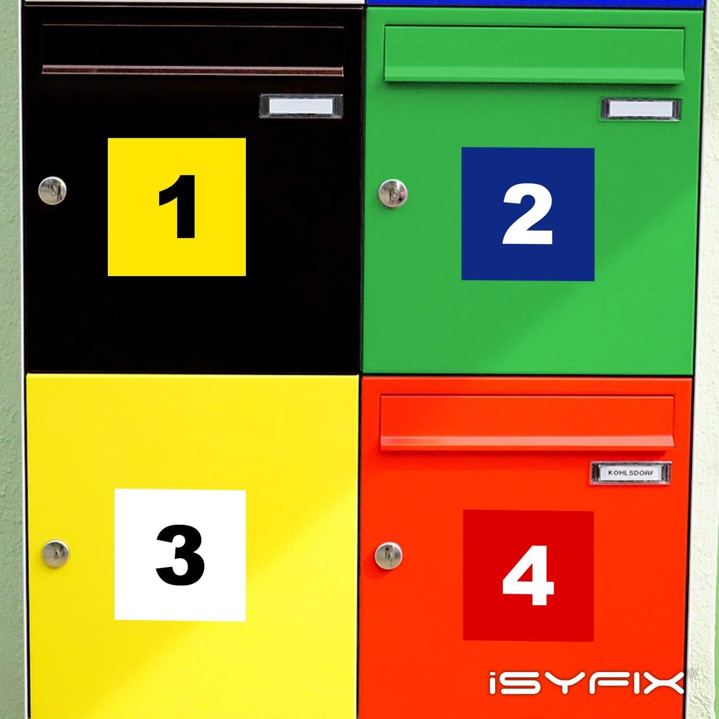 iSYFIX Multicolor Consecutive Number Stickers – 1 to 100, 3-inch, 1 Set – Vinyl Self Adhesive Premium Decal, Ideal for Inventory, Storage, Organizing, Boxes, Toolbox, Lockers & More, Indoor/Outdoor
