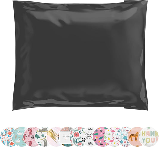 Poly Mailers 10x13 200 Pack | Self-Sealing Shipping Bags Envelopes for Small Business | Waterproof Durable Packaging | Black | Bulk Value | à la mode Mailers