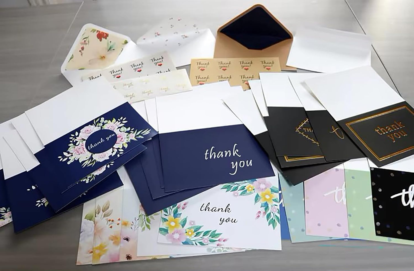 100pcs custom business cards thank you cards with logo picture 300gsm coated paper laminate two-sided printed (style 7)