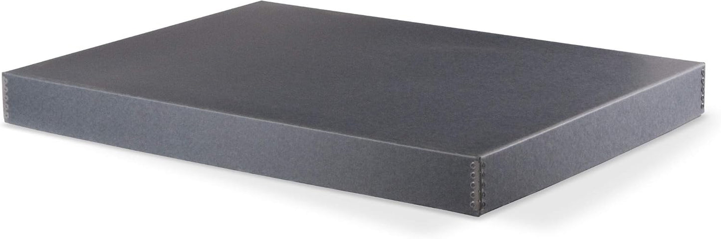 Gaylord Archival Blue/Grey Drop-Front Newspaper Preservation Box - 13W x 18L x 3" H