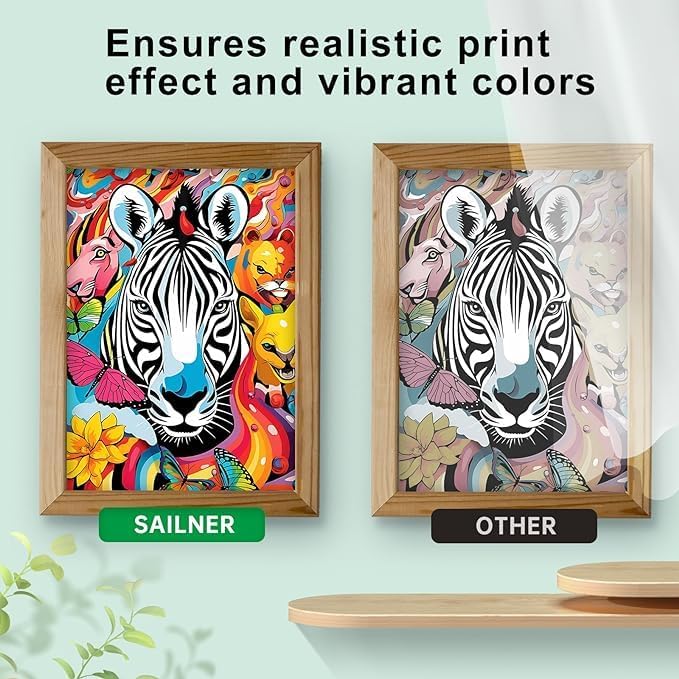 SAILNER 67XL HP Printer Ink, Replacement for HP Ink 67 for HP 67 Ink cartridges Black/Color Combo Pack, Compatible with DeskJet 2755e 2855e 2700e 4155e 2734e 2827e 4100e Envy 6055 6455e Printer 67XL
