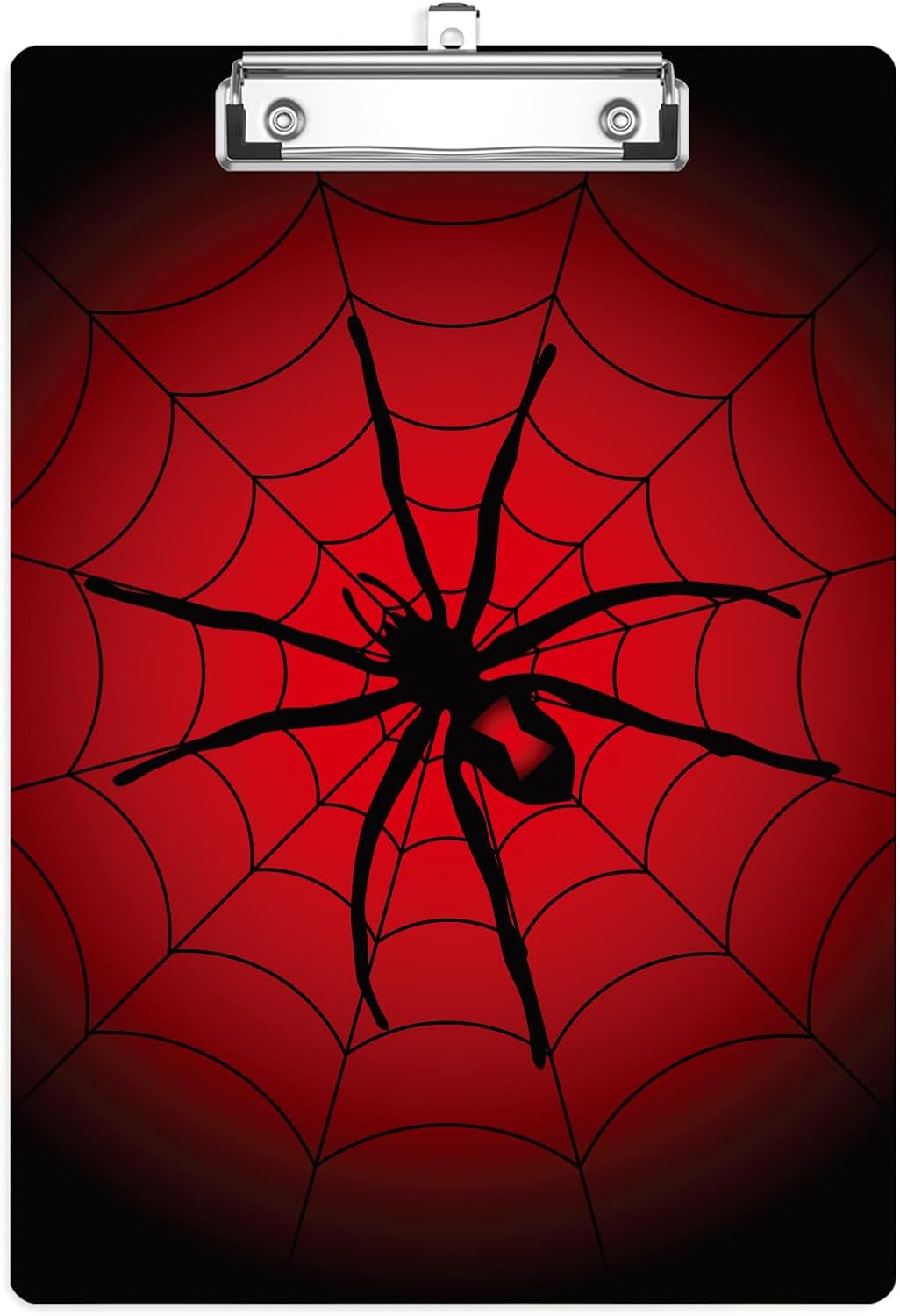 Red Spider Web Plastic Clipboards,Cute Fashion Clipboard Decorative 8.5" x 12.5"Standard A4 Size Clipboards,Acrylic Clipboard for Teacher,Social Worker,Students,Nurse,Office Supplies