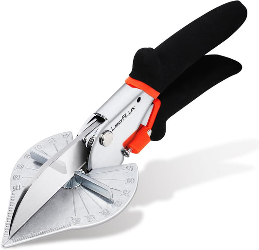 Miter Shears for Wood Trim, Adjustable 45°-135° Multi-Angle Handheld Tool, Multifunctional Trunking, Moulding Shears, Perfect for Mitre Cutting, Quarter Round, No Replacement Blade | LFXP3101S