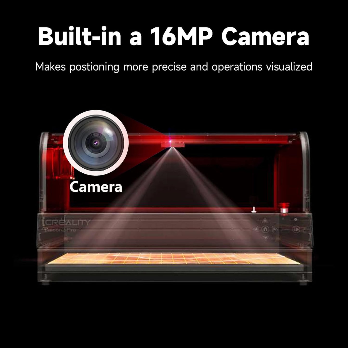 Creality Laser Engraver Falcon2 Pro 40W, Desktop Diode Laser Cutter and Engraver Machine with Enclosure,Smart Camera,Air Assist,Engraving Machine for Wood Acrylic Leather Stone(Laser 40W)