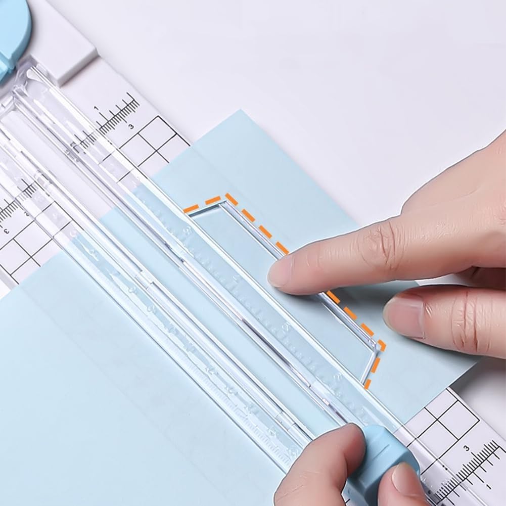 4-in-1 Multi-Function Paper Trimmer,Bidirectional Papers Cutter, Equipped with Straight,4 in 1 Paper Cutter 4 Styles Craft Paper Cutter Multi-Function Scrapbooking Tool (Purple)