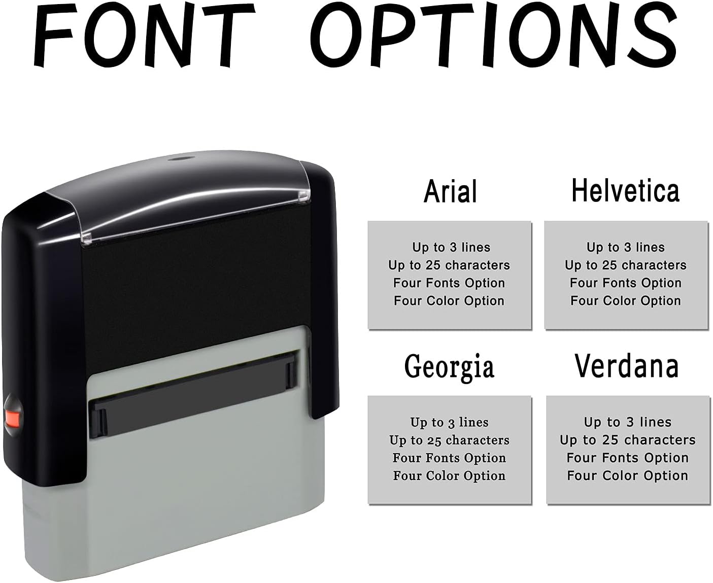 Personalized Stamp (38 x 14mm -3 Lines)- Custom Self Inking Rubber Stamps- Return Custom Address Stamp
