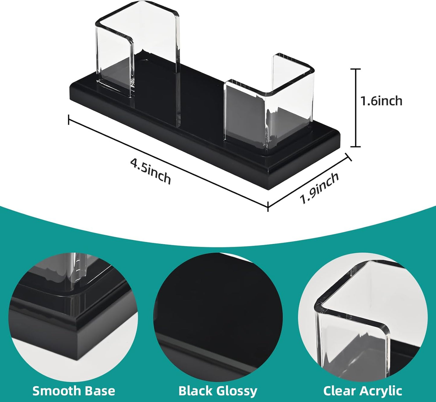 PecMuikee Business Card Holder for Desk，Acrylic Business Card Display Stand,Multiple Business Card Holders for Office, Exhibition, Home, Restaurant (slot 1)
