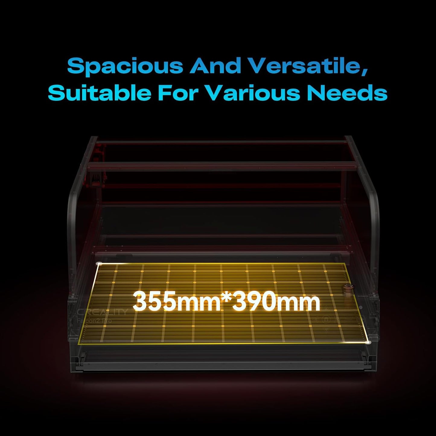 Falcon2 Pro S 40W Enclosed Laser Engraver with Air Assist, Built-in Camera, Class 1 Laser Cutter and Engraver Machine for Wood, Metal, Batch Prodcuction, Engraving Area 400 * 415mm