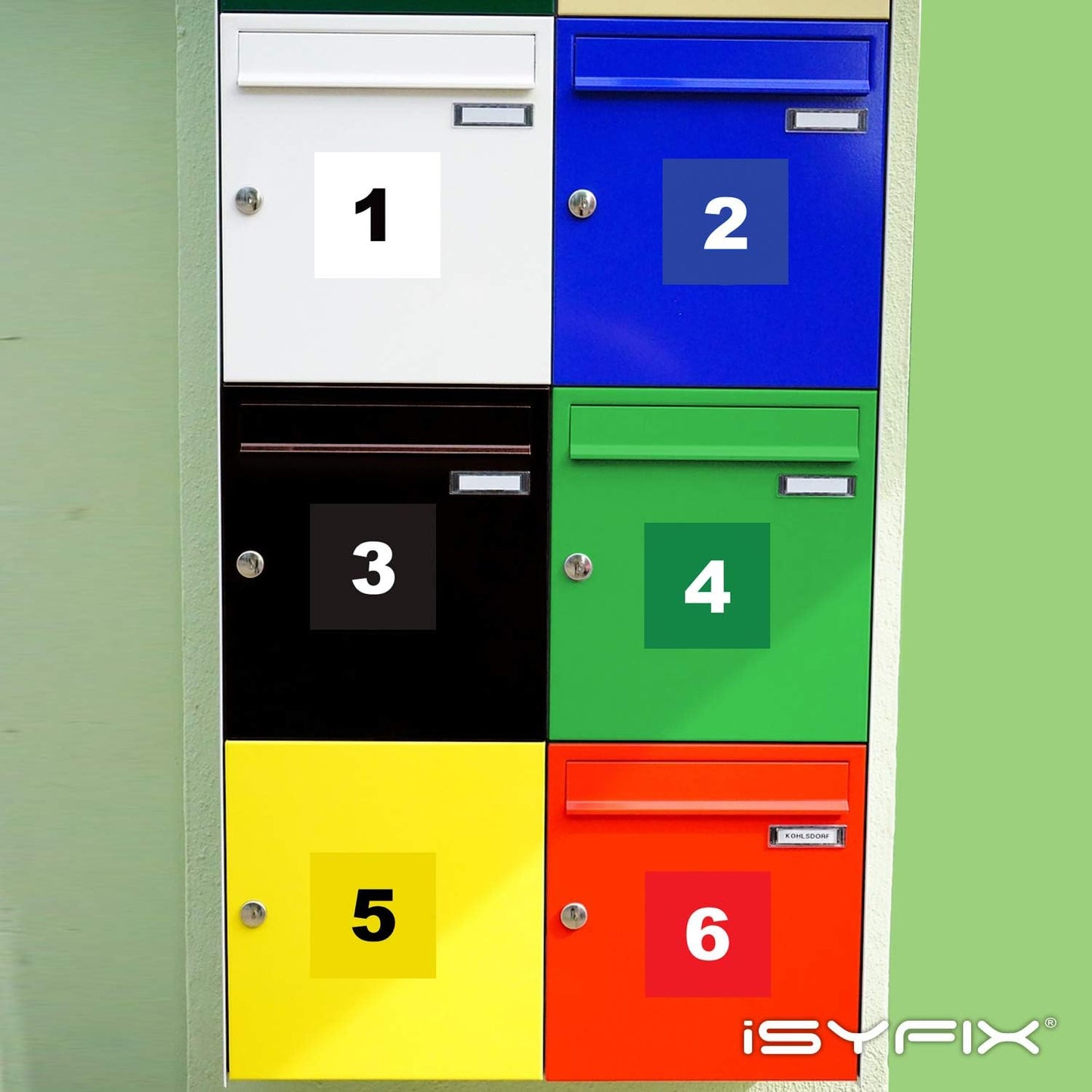 iSYFIX Green Consecutive Number Stickers – 1 to 100, 3-inch, 1 Set – Vinyl Self Adhesive Premium Decal, Ideal for Inventory, Storage, Organizing, Boxes, Bins, Toolbox, Lockers & More, Indoor/Outdoor