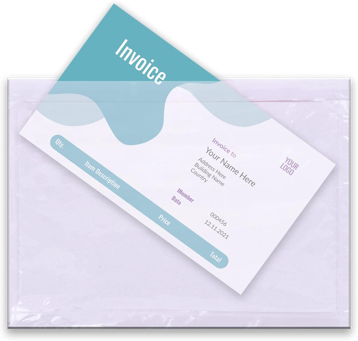Clear Adhesive Top Loading Packing List Pouches 6'' X 9'', Shipping Label Sleeves, Packing Slip Envelopes (2000 Pack)