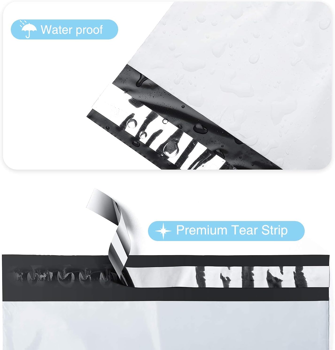 Fuxury 1000 Pack Poly Mailers 19x24 Inch, Bulk Shipping Bags for Clothing, Strong Adhesive Shipping Envelopes for Small Business Suppliers,Waterproof Mailers Poly Bags Mailing Envelopes White