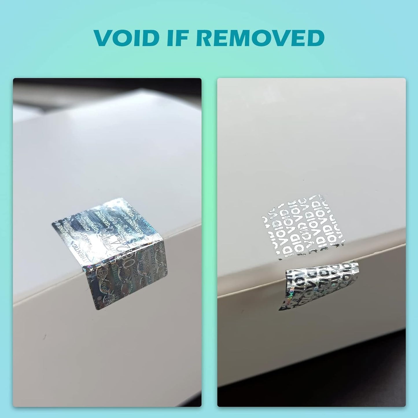 dose not apply 300 Pcs 1.18X0.79 inch Silver High Security Tamper Evident Seal Warranty Void Original Genuine Authentic Hologram Labels/Stickers Unique Sequential Serial Numbering Tamper Proof