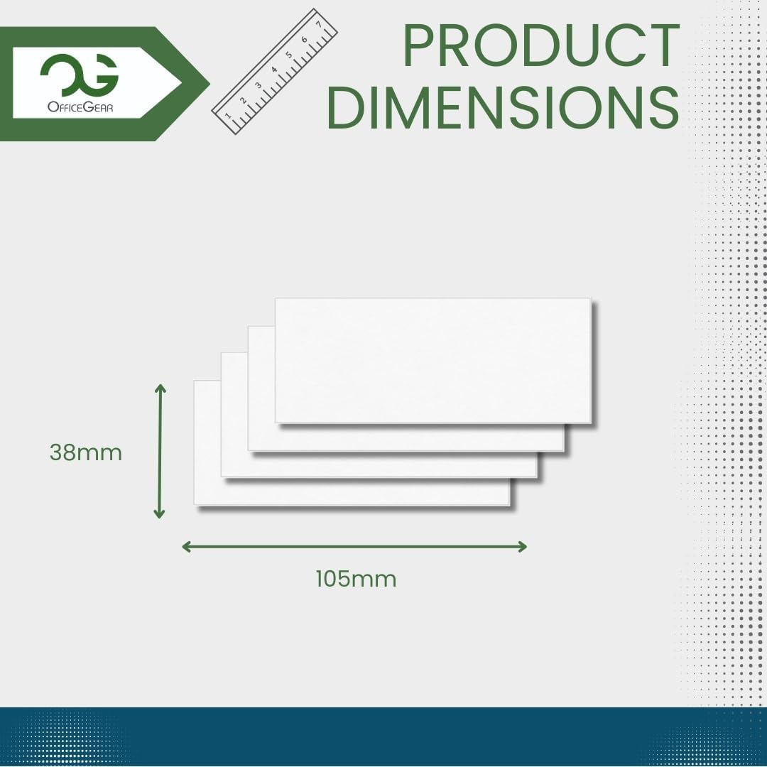 OfficeGear Shelf Edge Labels (350 Pack) 38x105mm Custom Printable A4 Card for Retail Barcodes, Price Stickers, Product Info with Template