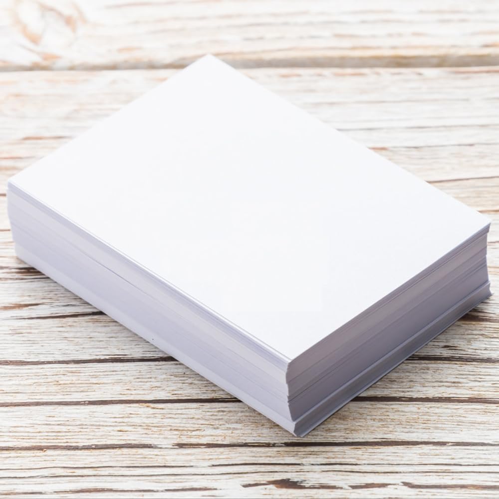 (5-Pack) 11" x 17" Blank Print Paper, 225Sheets/450Pages Blank Loose-Leaf Paper, DIY Template Printing in Office, 100gsm Blank Paper