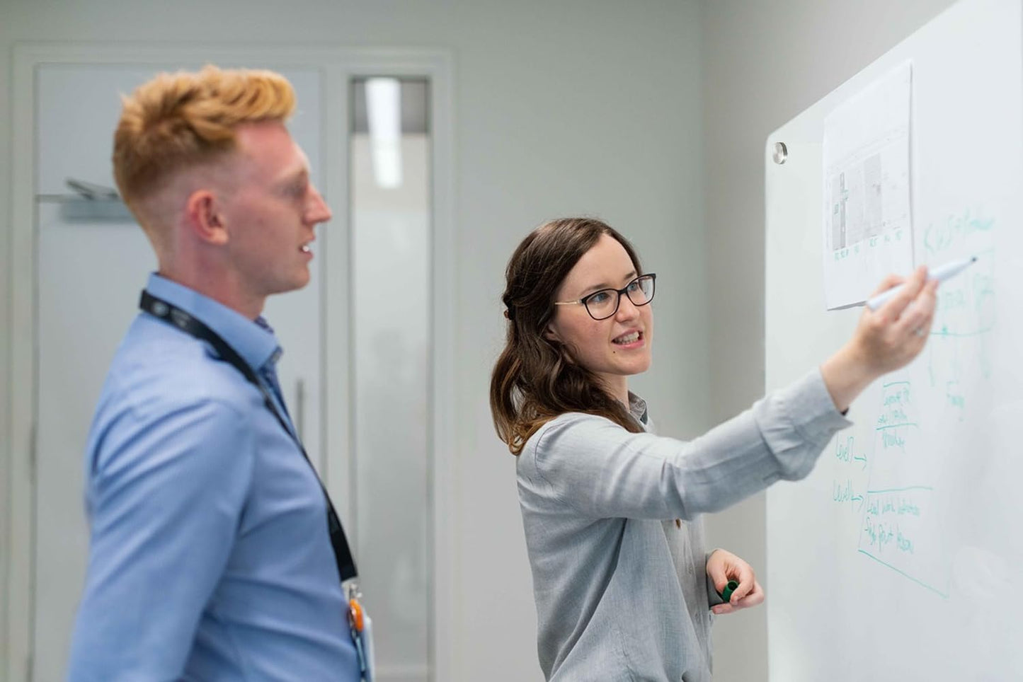 Glass Whiteboard Magnetic Dry Erase Board 6' x 4', Large Frameless Glass White Boards for Wall Office School Home.