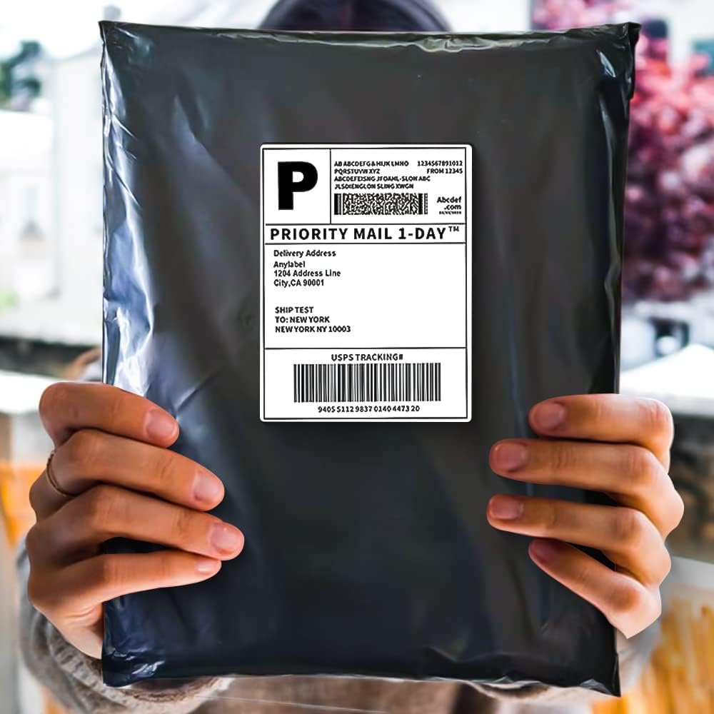 POLYSELLS 25 pcs 24x24 Inches Black Poly Mailers Shipping Envelopes, Strong Adhesive Sealing, Waterproof, and Tear-resistant Postal Mailing Bags for Clothing, Books, and Accessories