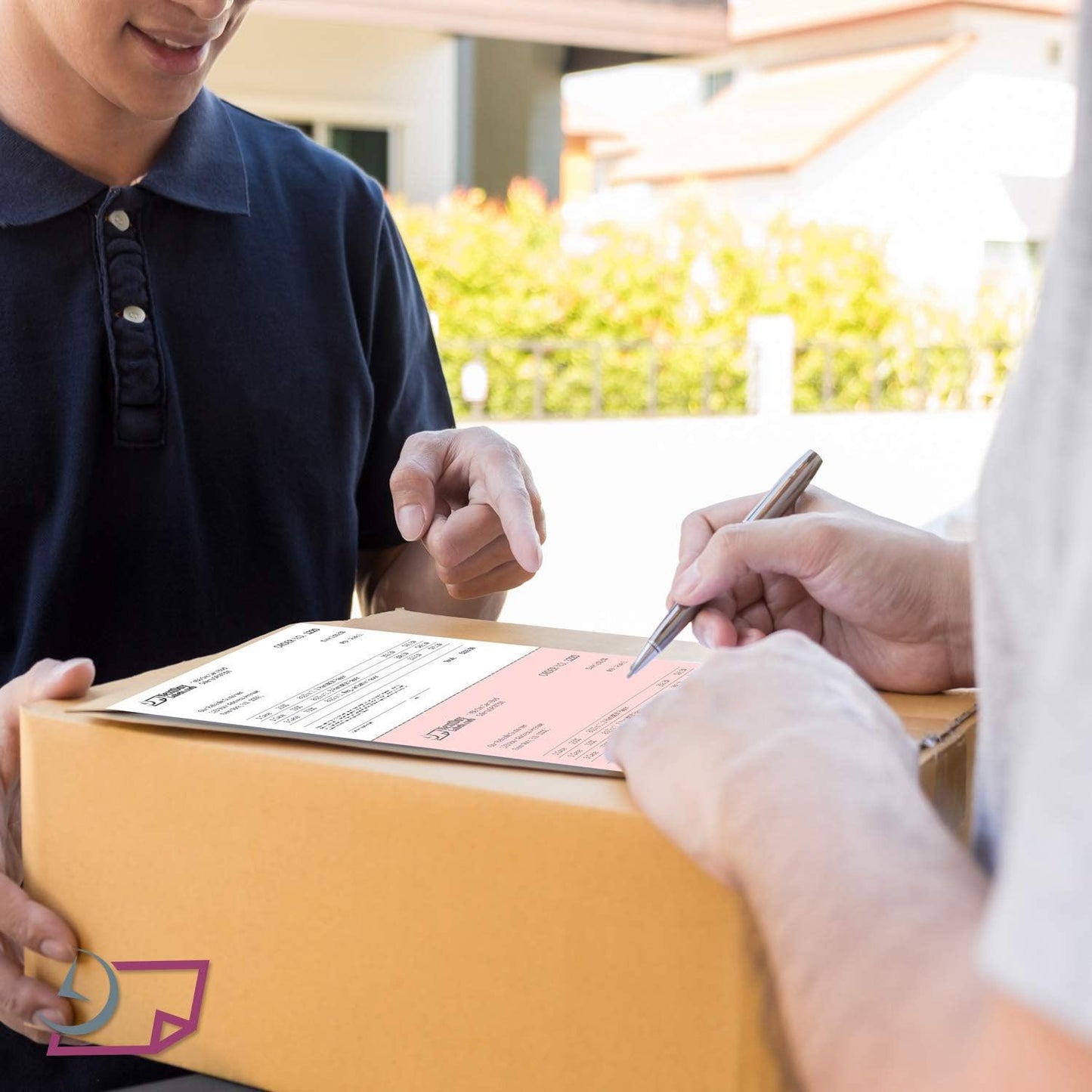 NextDayLabels - Pack of 500 Sheets 8-1/2 x 11" 2 Part Perforated Paper, Great for Invoices, Receipt, Statement etc. (White/Pink)