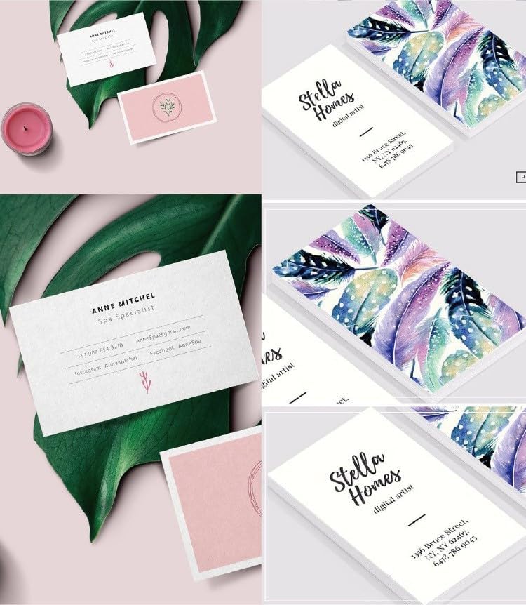 100pcs custom business cards thank you cards with logo picture 300gsm coated paper laminate two-sided printed (style 4)