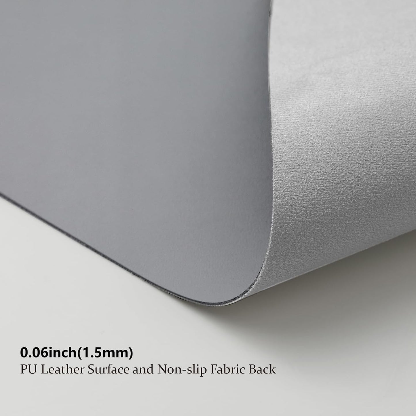 Large Desk Mat - 47.2"x 17" Non-Slip PU Desk Pad for Office and Home - Ideal for Large Mouse Pad and Desk Mats on Top of Desks(Dark Gray)