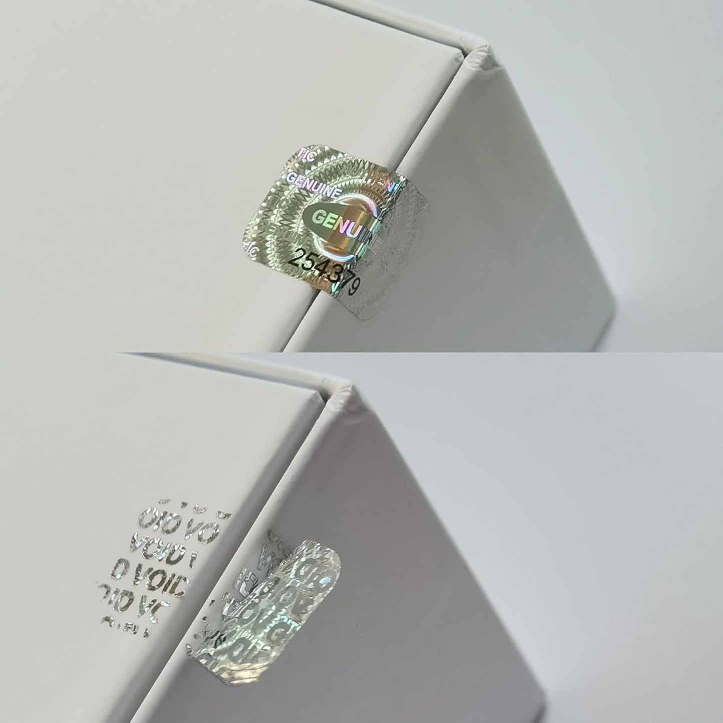 300 pcs Tamper Proof Hologram Stickers Silver High Security Tamper Evident Warranty Seal Void Genuine Authentic Holographic Labels/Stickers w/Unique Sequential Serial Numbering 0.95X0.6 inch (Silver)