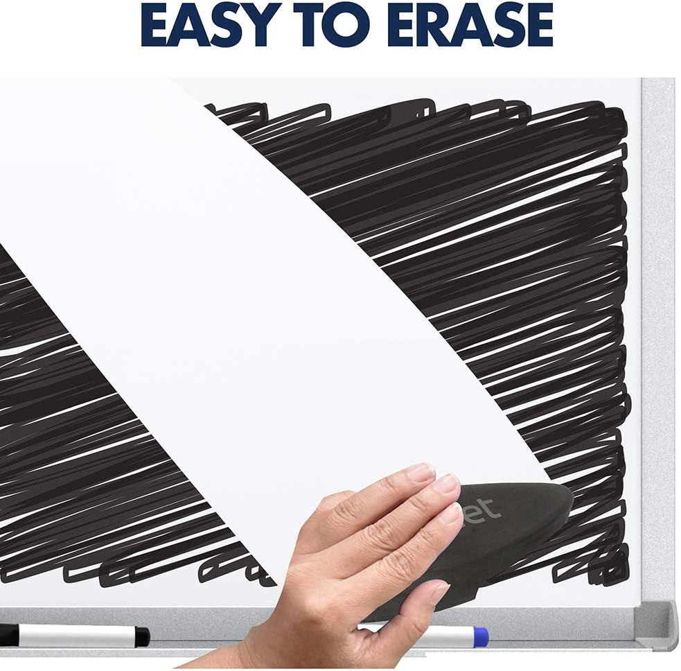 Quartet Porcelain Whiteboard, Magnetic Dry Erase White Board, 4' x 6', Aluminum Frame (PPA406)