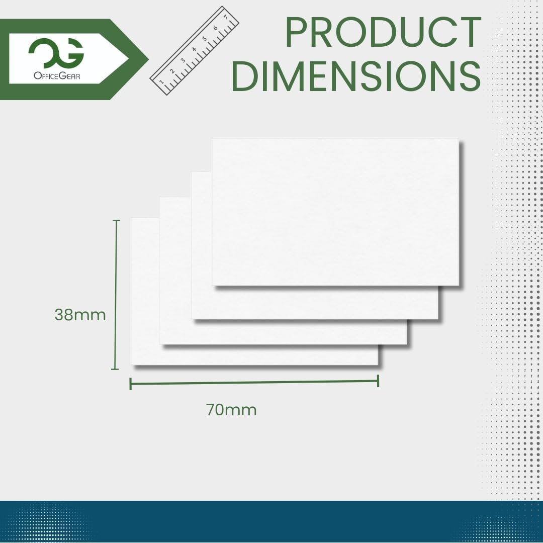 OfficeGear Shelf Edge Barcode Price Ticket Labels 21-up [55 Sheets - 1155 Pack] 38x70mm Custom Printable A4 120gsm Card Micro-Perforated Non-Adhesive Merchandise Tag Includes Design Template