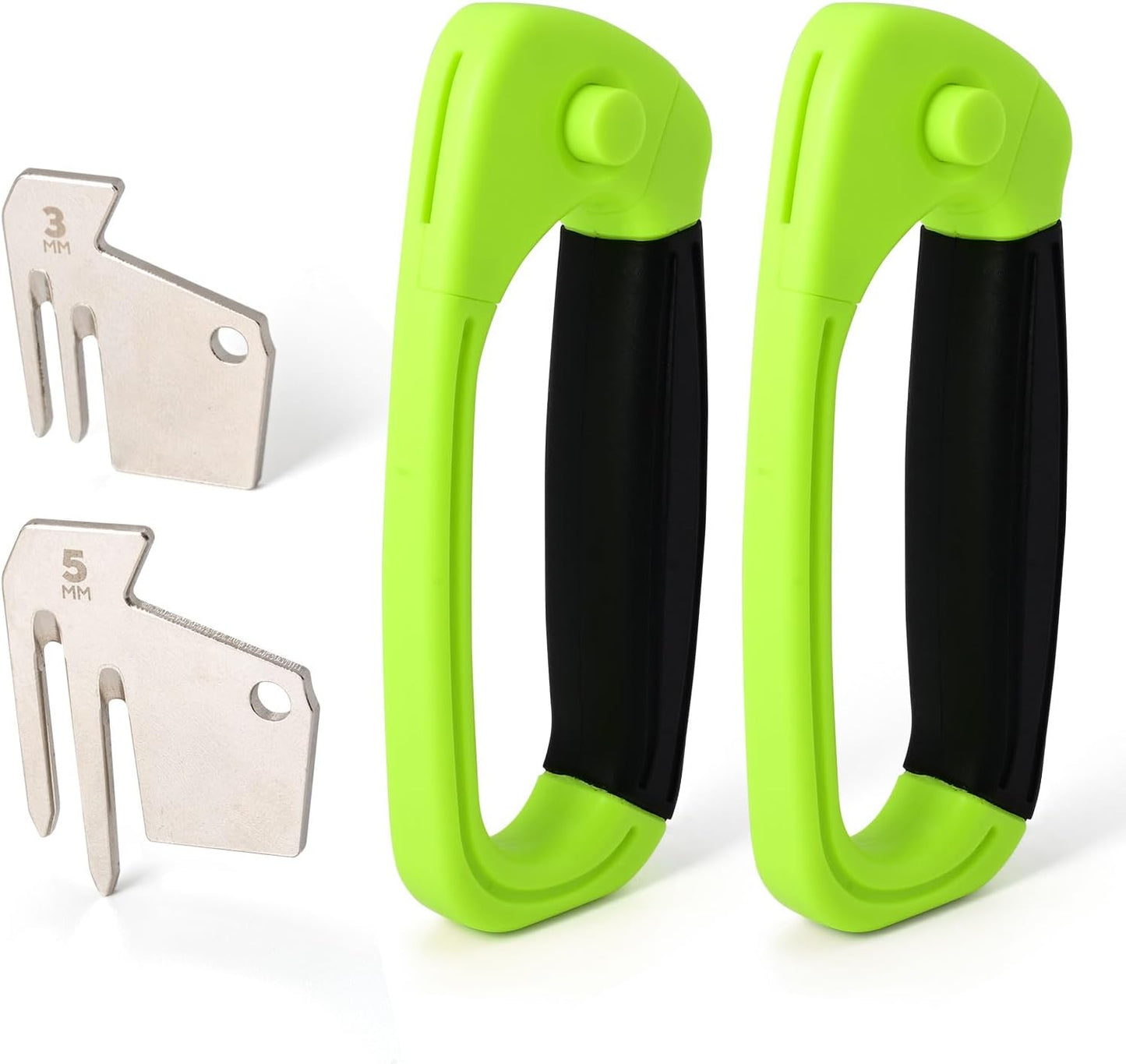 NEWISHTOOL PP Hollow Board Cutter, 2 PCS Sign Making Tool Plastic Corrugated Sheet Die Cutting and Grooving Tool with 3mm and 5mm Blades, Handheld Safety Cutter for DIY Craft PP Sheet Cut