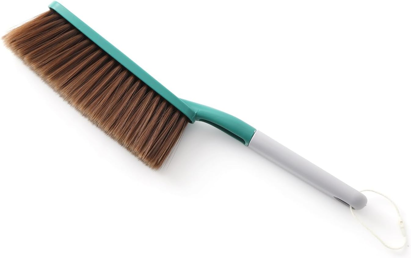 1 Pack 15" Soft Bristle Hand Broom, Counter & Couch Brush, Dusting & Hair Remover