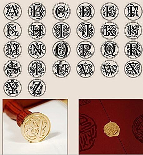 Vintage Alphabet Initial X Wax Seal Sealing Stamp Sealing Wax Sticks Spoon Wood Box Set Classical Old-fashioned Antique Alphabet Invitation Package Seal Wax Stamp Box Kit