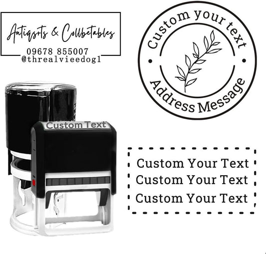 Multi-Size Custom Stamps Self Inking Personalized Logo Name Image Return Address Rubber Stamps for Office Business Personal Use(Round-1inch)