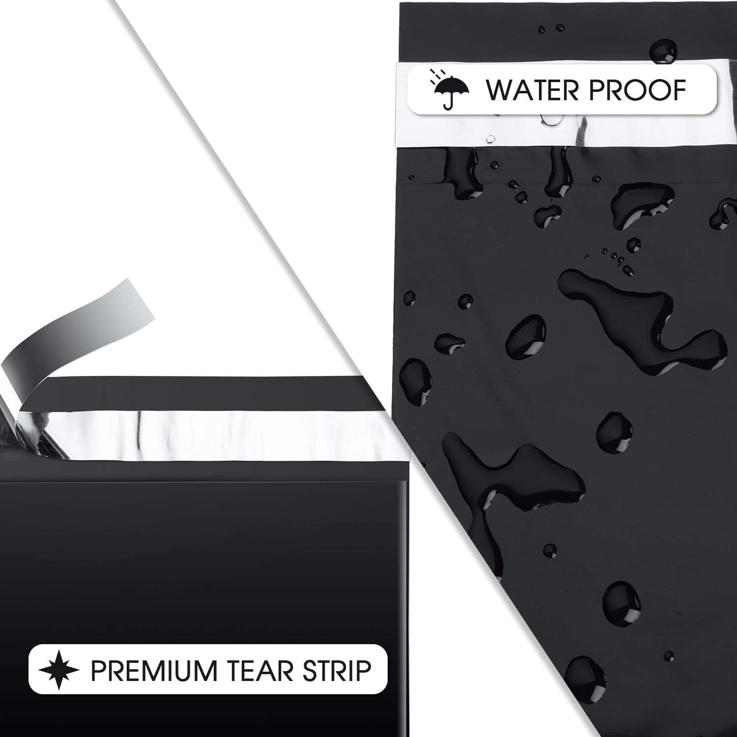Metronic Poly Mailers 14.5x19 400 Pack Large Shipping Bags for Clothing Bulk,Self Adhesive Shipping Envelopes for Small Business,Waterproof Mailers Poly Bags for Shipping,Packaging Mailing Bags Black