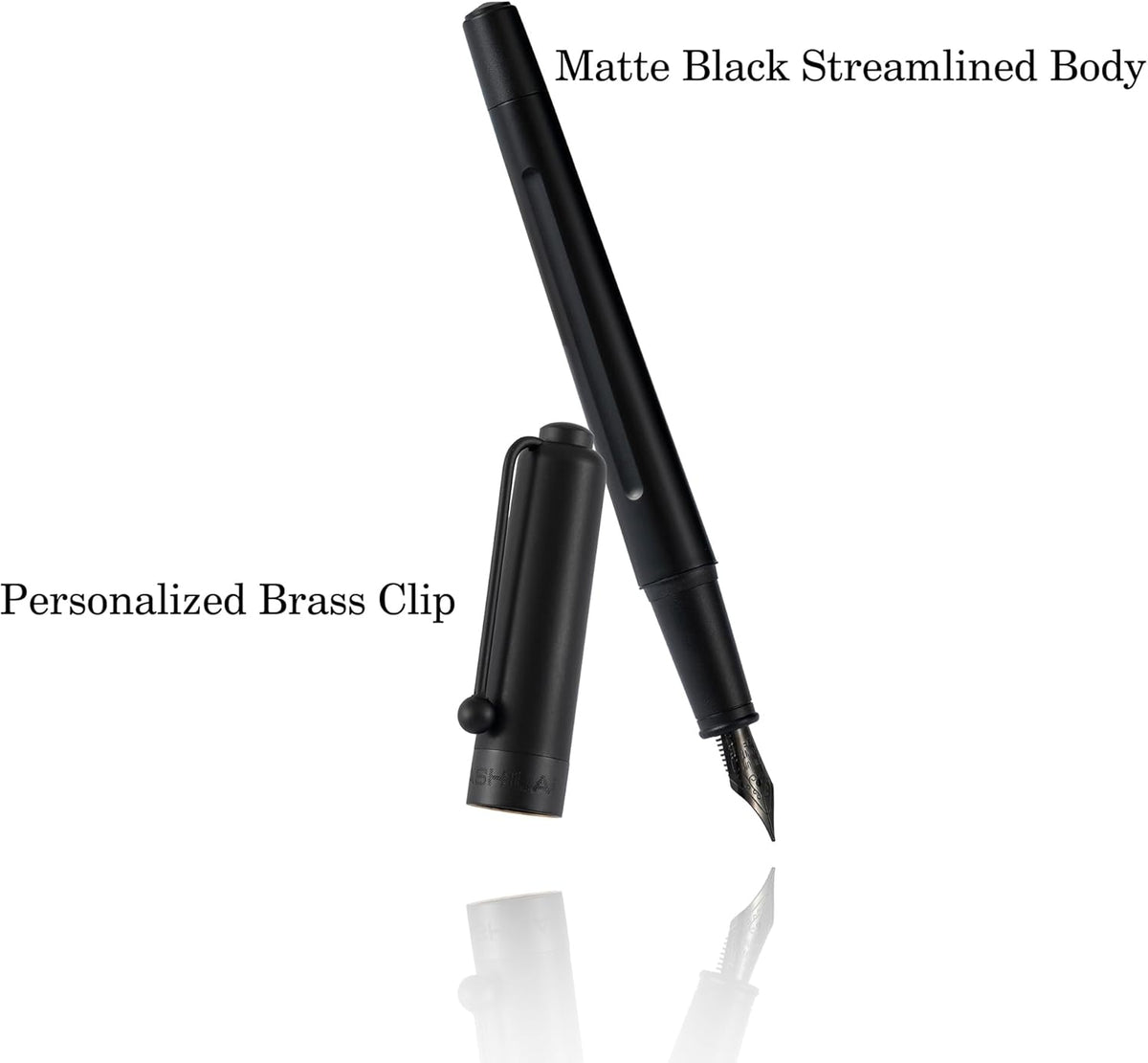 Luxury Matte Black Forest Fountain Pen Set,Titanium Black Extra Fine and Medium Nibs,Includes 2 Ink Converters,10 Ink Cartridges,15ml ink，Premium Gift Case for Calligraphy (Extra Fine Nib)