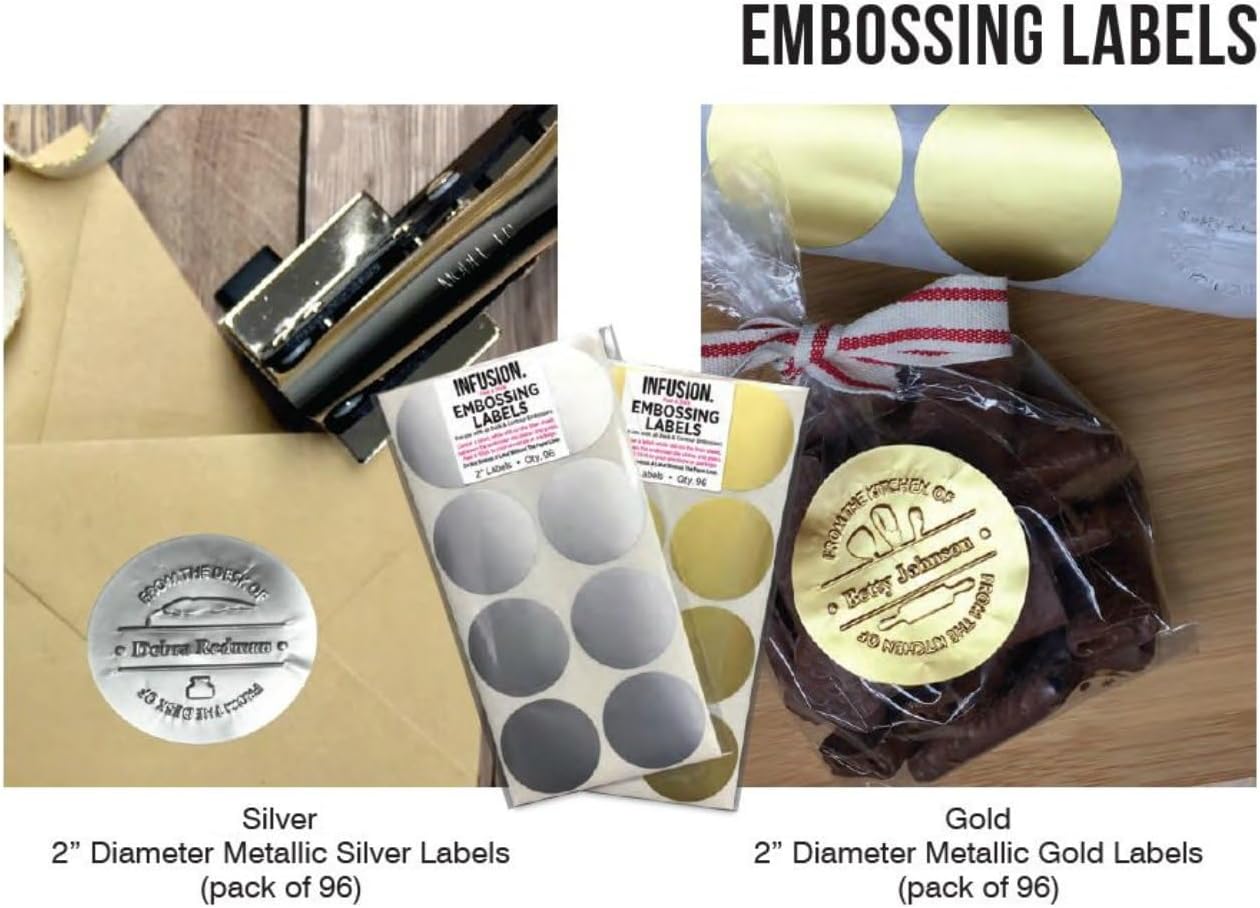 Shiny Custom Logo Desk Embosser Seal - 2" Round Personalized Paper Embosser
