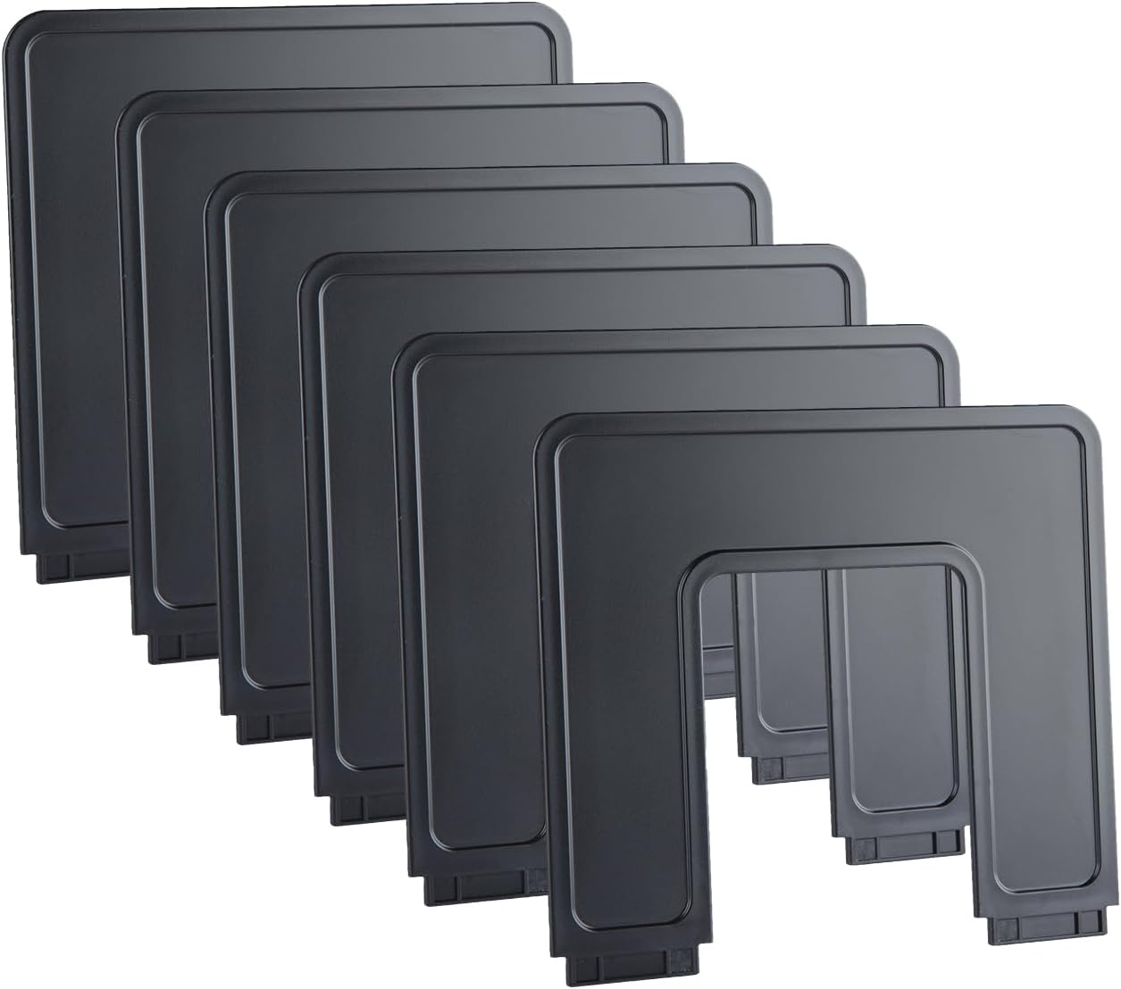 6 Pieces Upright Boards, Accessory Parts of Expandable File Folder Holder, Black