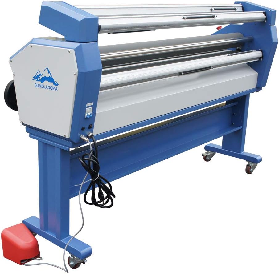 US Stock Wide Format Laminator 55in /63in Full-auto Wide Format Cold Laminator Machine Roll to Roll Large Format Laminating Machine with Trimmer (63 Inch, with Trimmer)