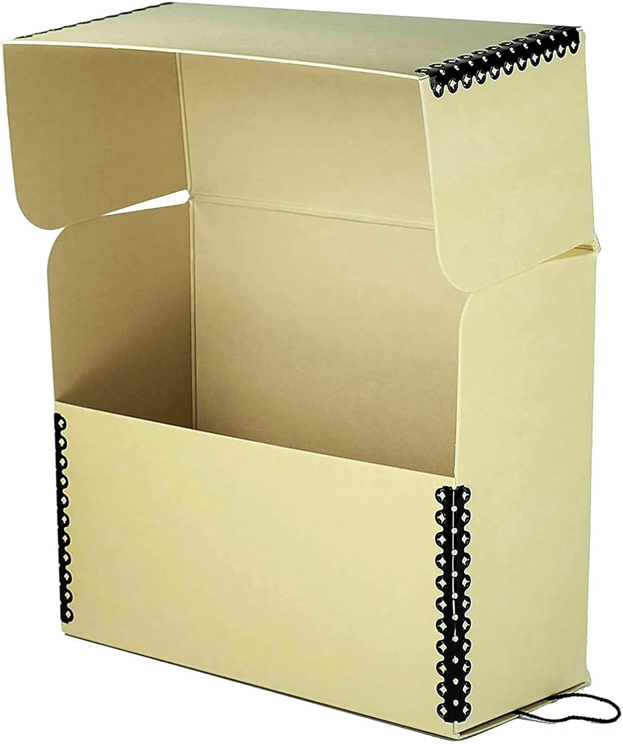 Lineco Archival Document Storage Box with Metal Edge, Acid-Free Tan Boxboard, Organize and Store Files, Prints, Photos, Legal-Sized Case 15.5" x 10.5" x 5" Wide