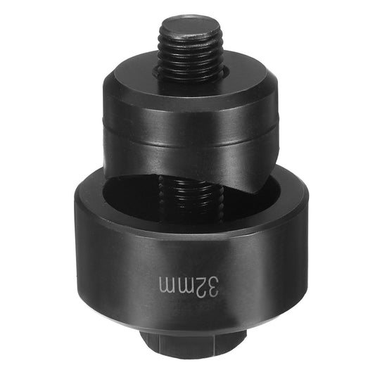 HARFINGTON Sheet Metal Punch Hole Punch 32mm Bearing Steel Precise Cutting Manual Knockout Kit with External Hex Shank for Metal Steel Plate Sink Stainless Steel, Black