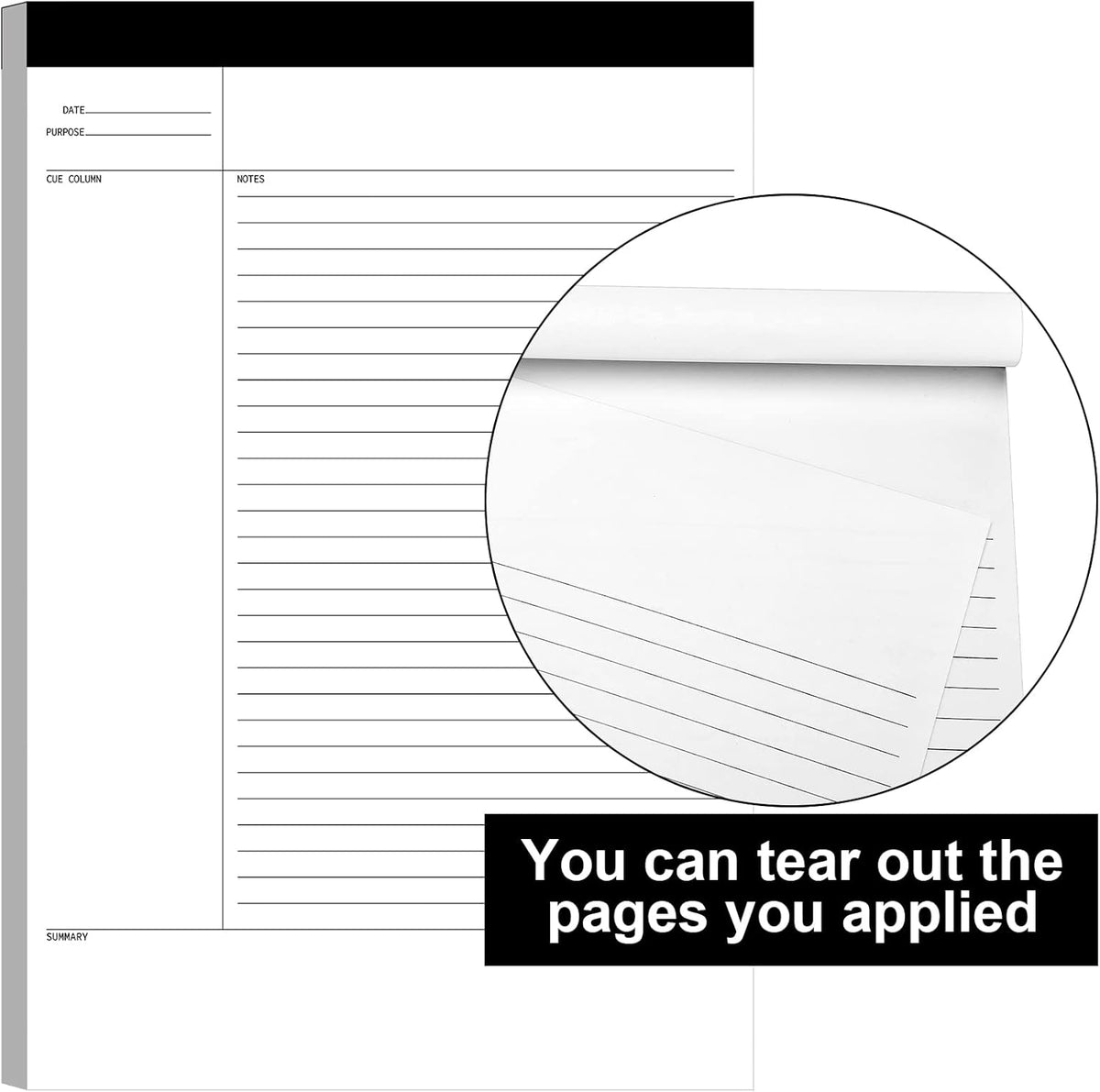 Outus 8 Pack Legal Pads 8.5" x 11.75" 50 Sheets/Writing Notepad, White Note Pads Legal Ruled Writing Notepad for Home Teacher Student College Ruled Office Business