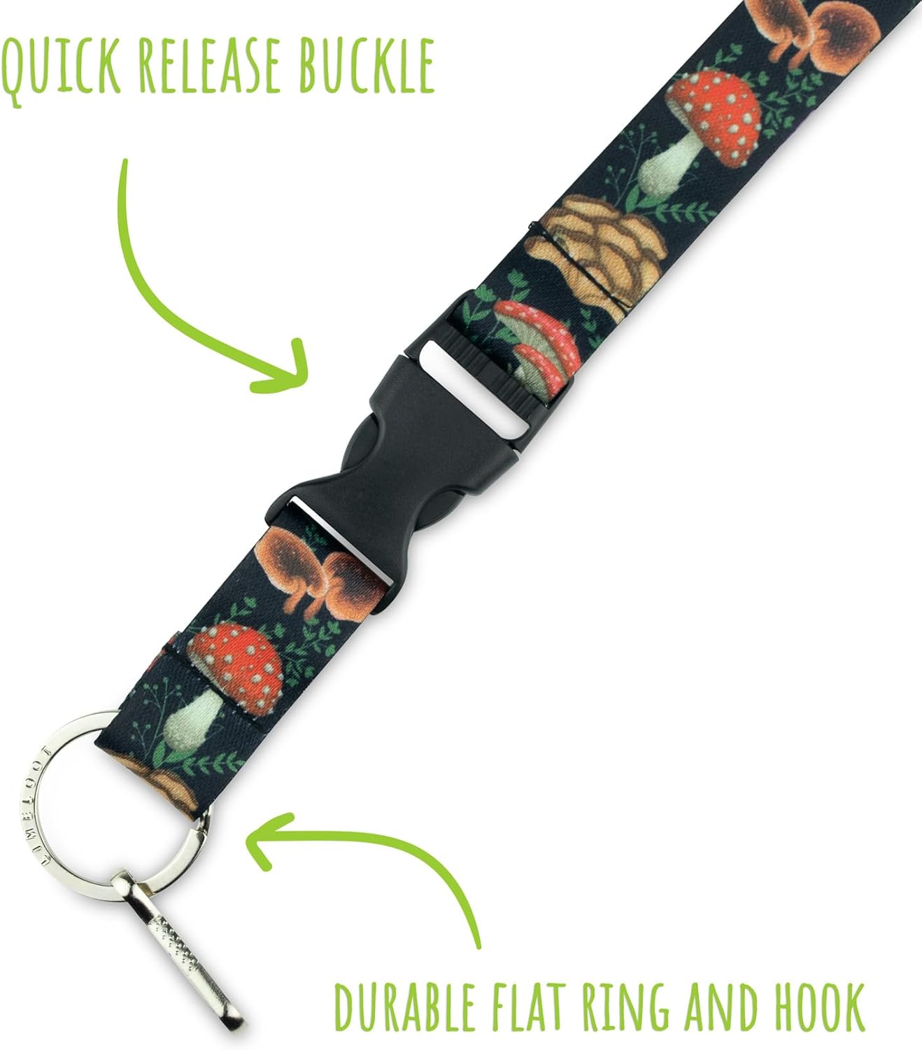 Limeloot Lanyard for Keys, ID Badge, Accessories | Neck Lanyard for Men and Women with Quick Release Buckle and Flat Ring
