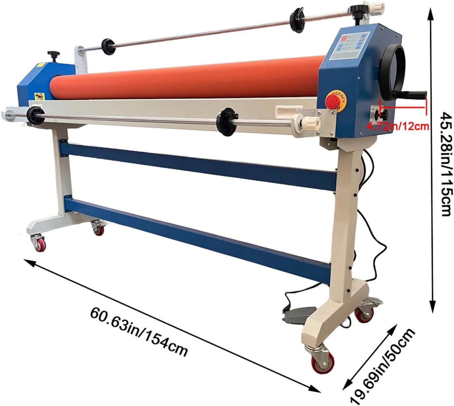 TECHTONGDA 51in Stand Wide Format Cold Laminator, Electric and Manual Cold Laminating and Mounting Machine, Vinyl Photo Film Cold Laminator with Foot Switch