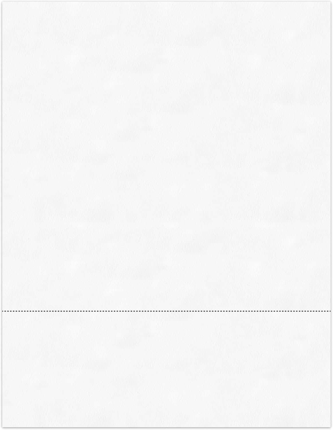 PrintWorks Professional 3" Horizontal Perforated Paper 8.5” x 11” - Perfect For W-2, 1099, & Statement Use - Made in the USA - 500 Sheets - 20 lb - Printer Compatible - White (04167)