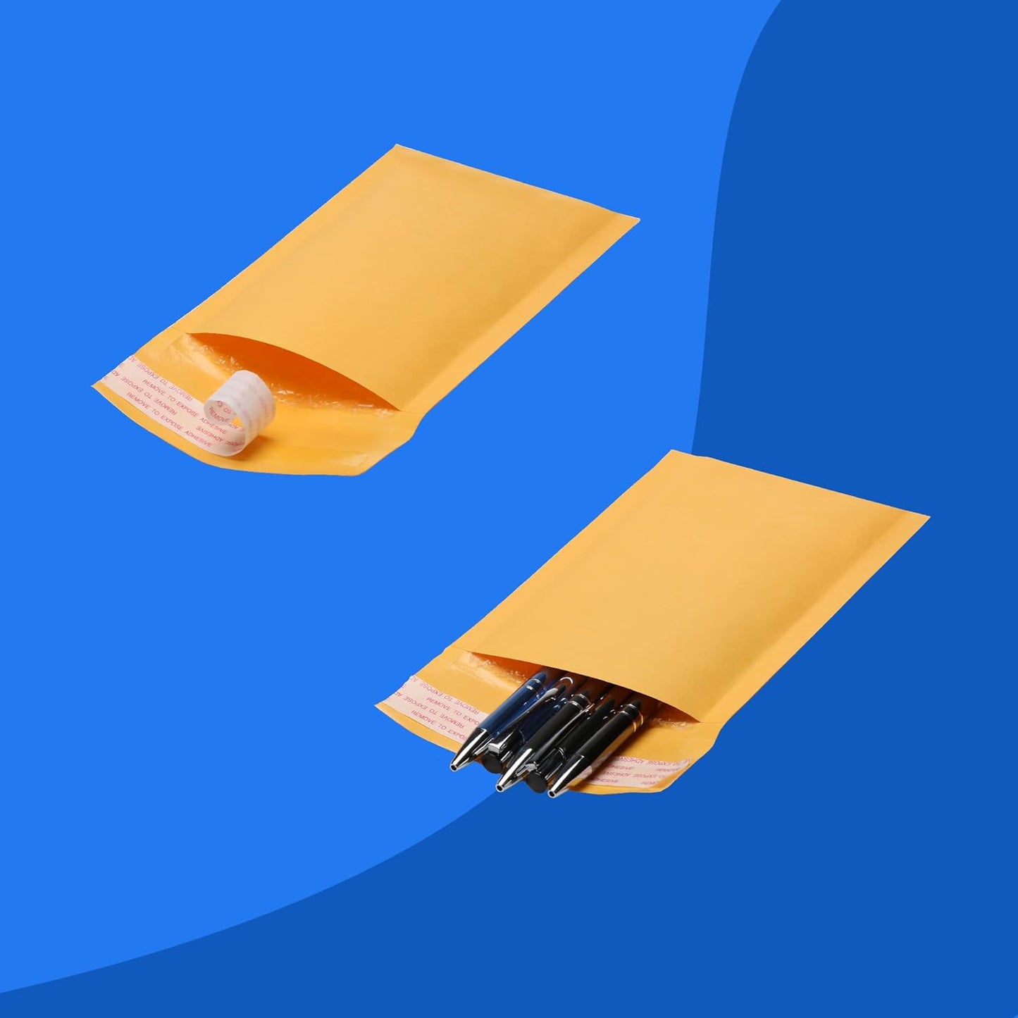 The Boxery Kraft Padded Bubble Mailers Envelopes #00 5x10'' - 25 Pack