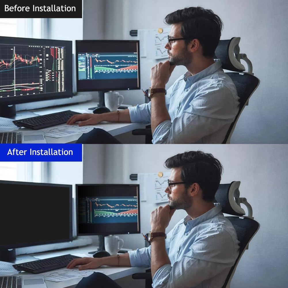 20.1 Inch - 4:3 Aspect Ratio - Computer Privacy Screen Filter for Standard Square Monitor - Anti-Glare - Anti-Scratch Protector Film - Please Measure Carefully