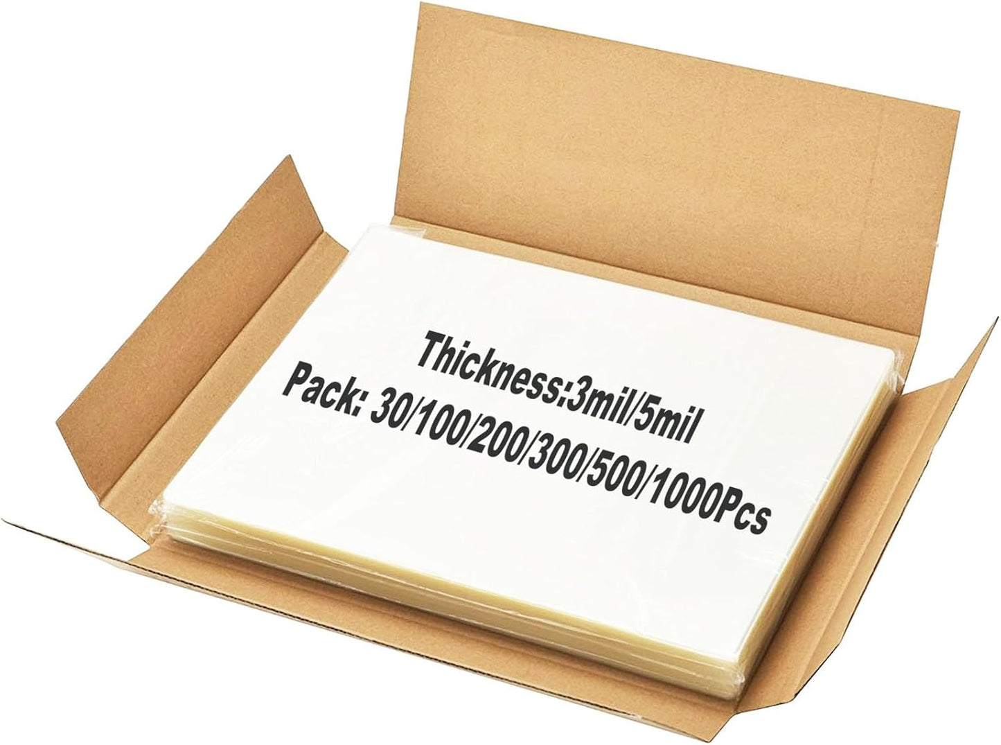 Clear Thermal Laminating Plastic Paper Laminator Sheets, 500 Pack 3 Mil Laminating Sheets, 9 x 11.5 Inch Thermal Laminating Pouches for Thermal Laminator